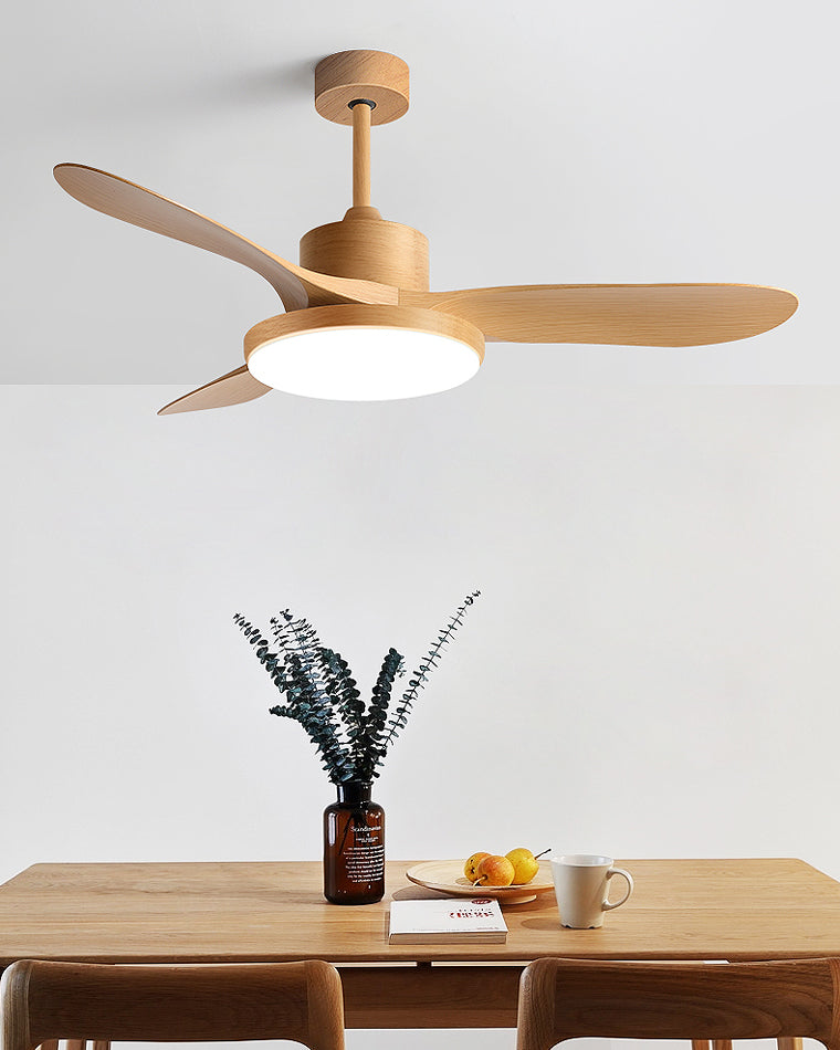 WOMO Ventiladores de techo con luz Reversible Escandinavo - WM5002