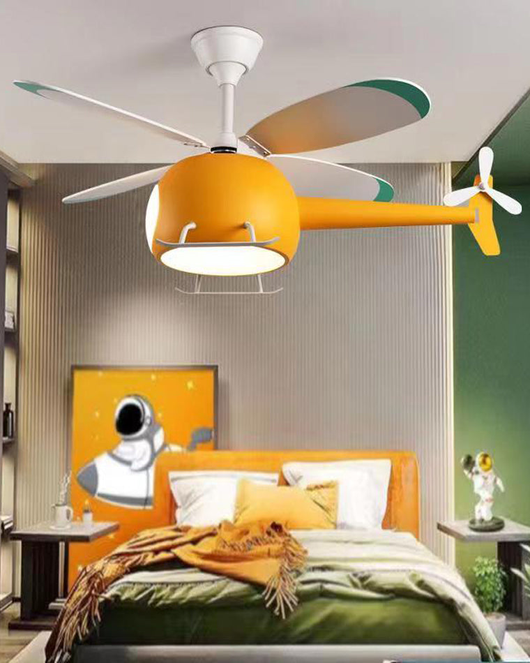 WOMO Ventiladores de techo con luz Avión para Niños - WM5007