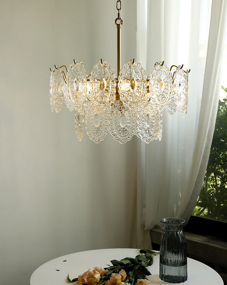 WOMO Lámparas Colgantes Cristal Texturizado Escalonado-WM2208