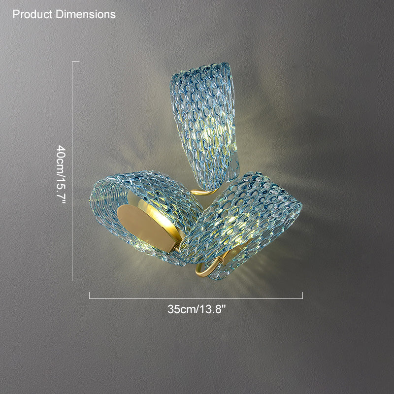 Aplique de pared de cristal artístico con diseño de pavo real de WOMO - WM6095