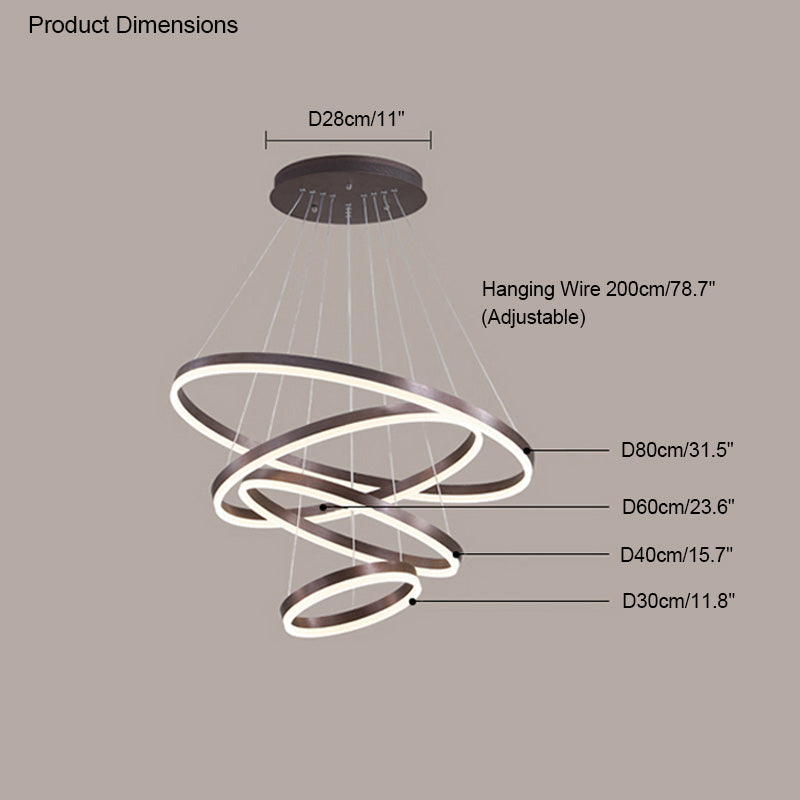 WOMO Lámparas Colgantes LED Anillos Escalonados-WM2159