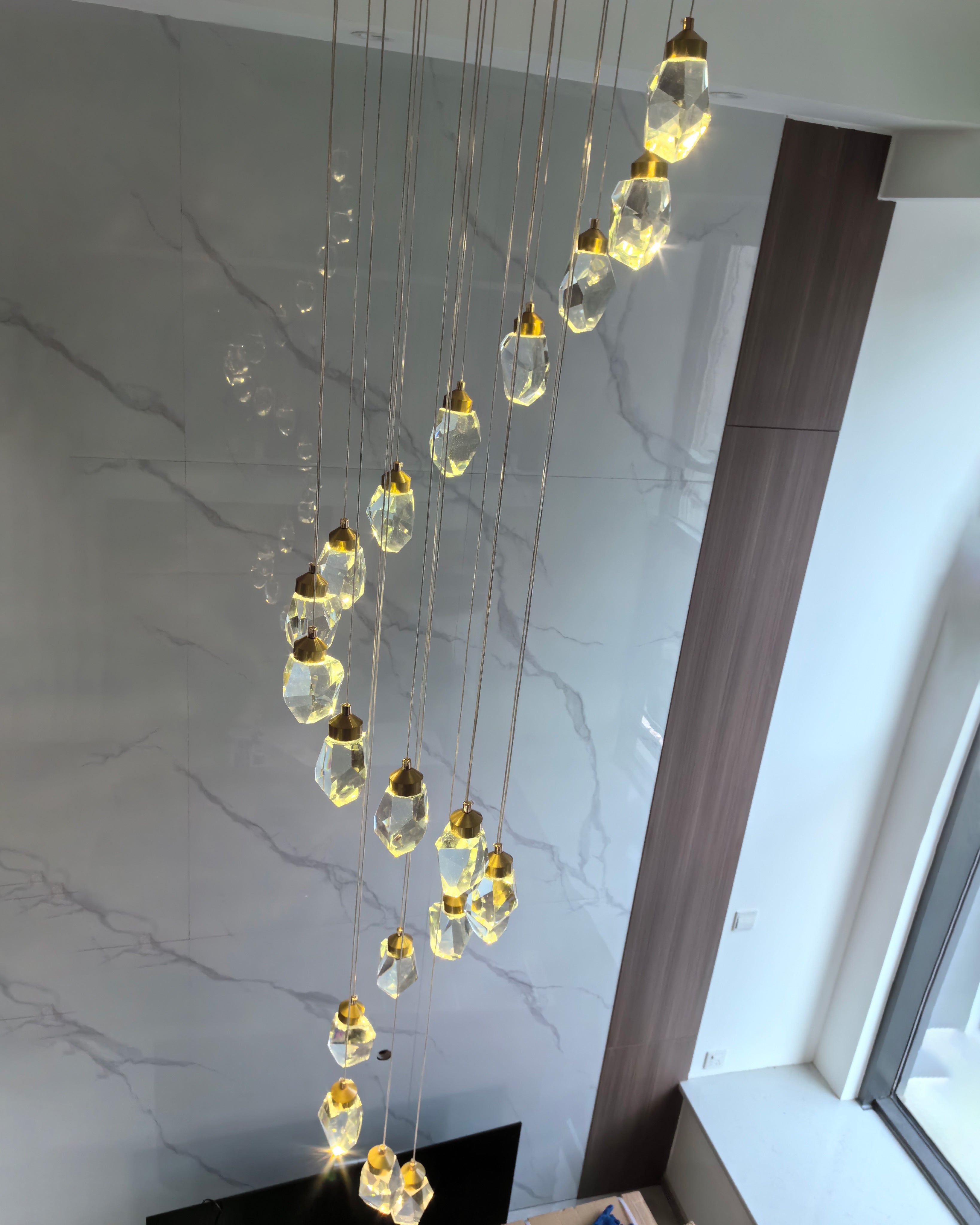 WOMO Lámparas Colgantes Cristal Múltiple Luces-WM2189
