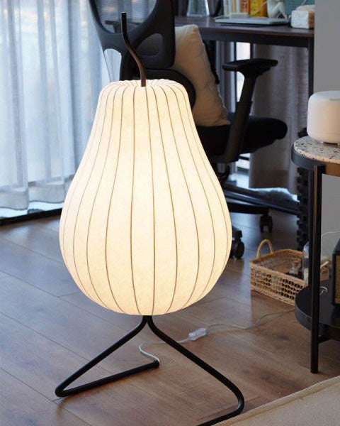 WOMO Pear Shaped Silk Floor Lamp - WM7126