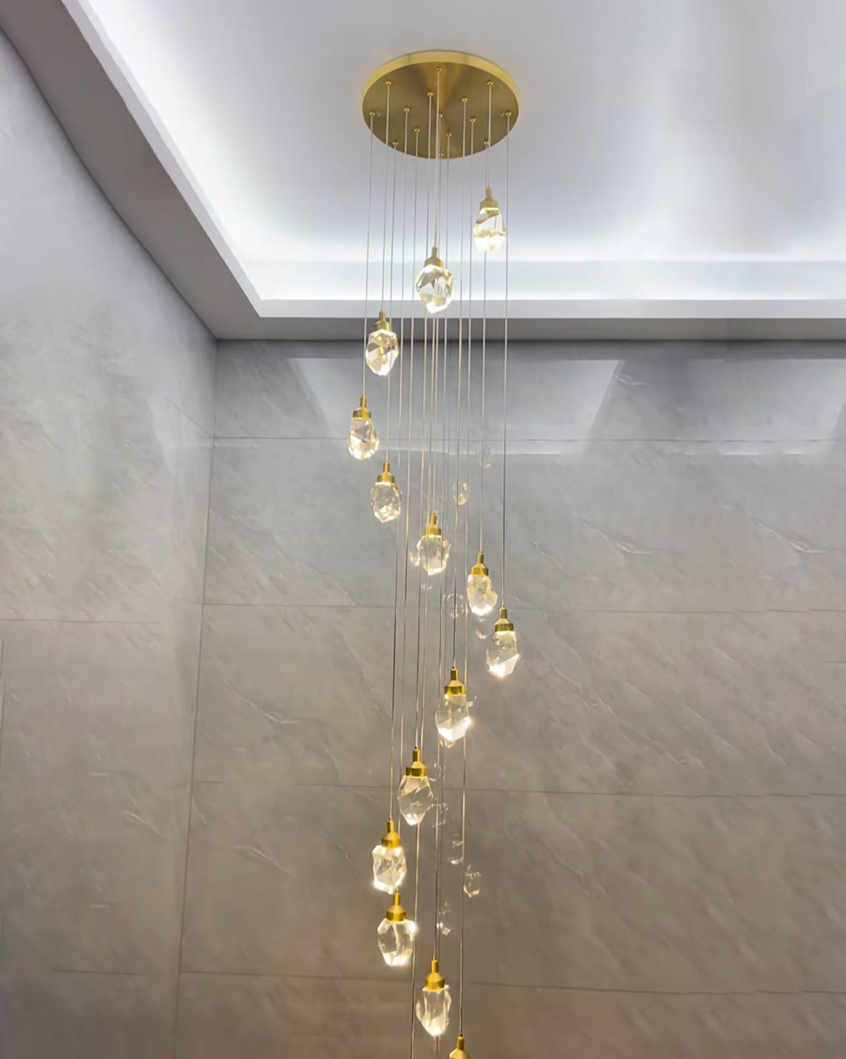 WOMO Lámparas Colgantes Cristal Múltiple Luces-WM2189