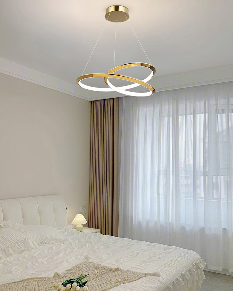 Lámpara de araña WOMO Gold Swirl-WM2707