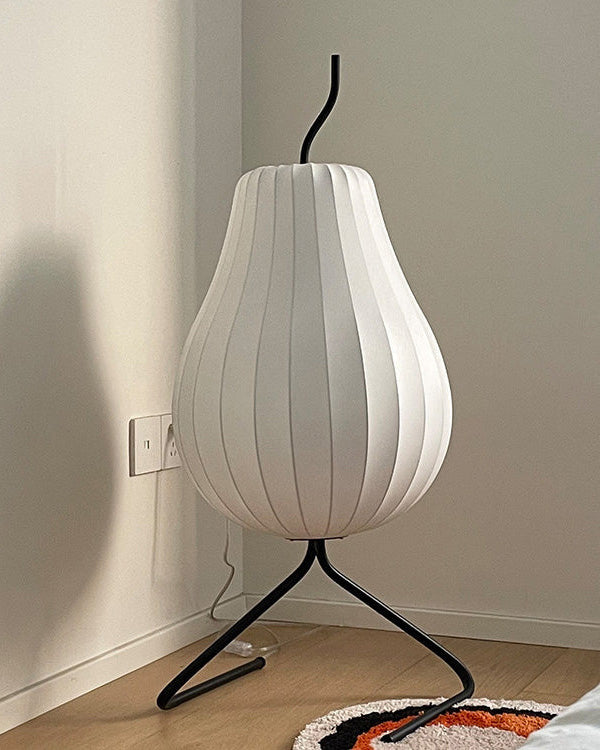 WOMO Pear Shaped Silk Floor Lamp - WM7126