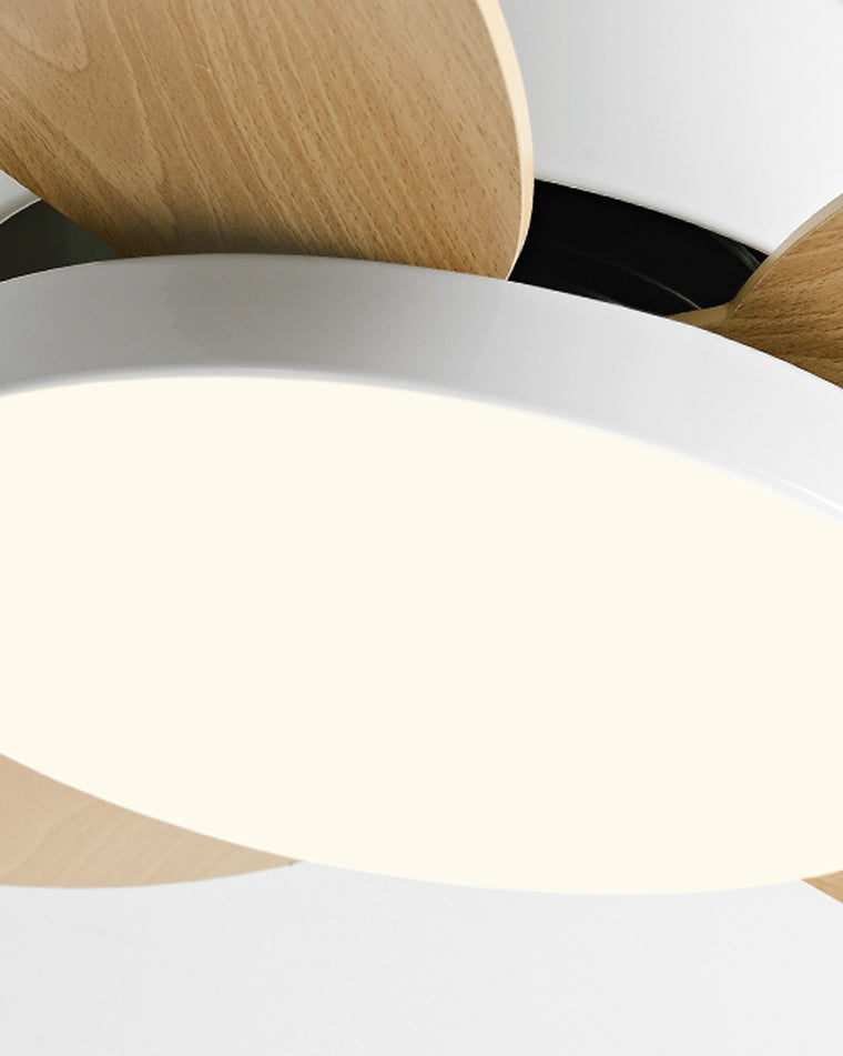 WOMO Scandinavian Wood Ceiling Fans with Light - WM5004