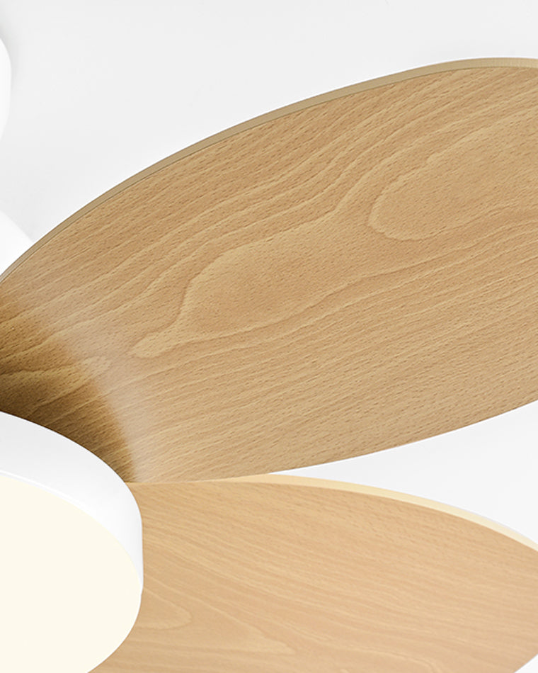 WOMO Scandinavian Wood Ceiling Fans with Light - WM5004