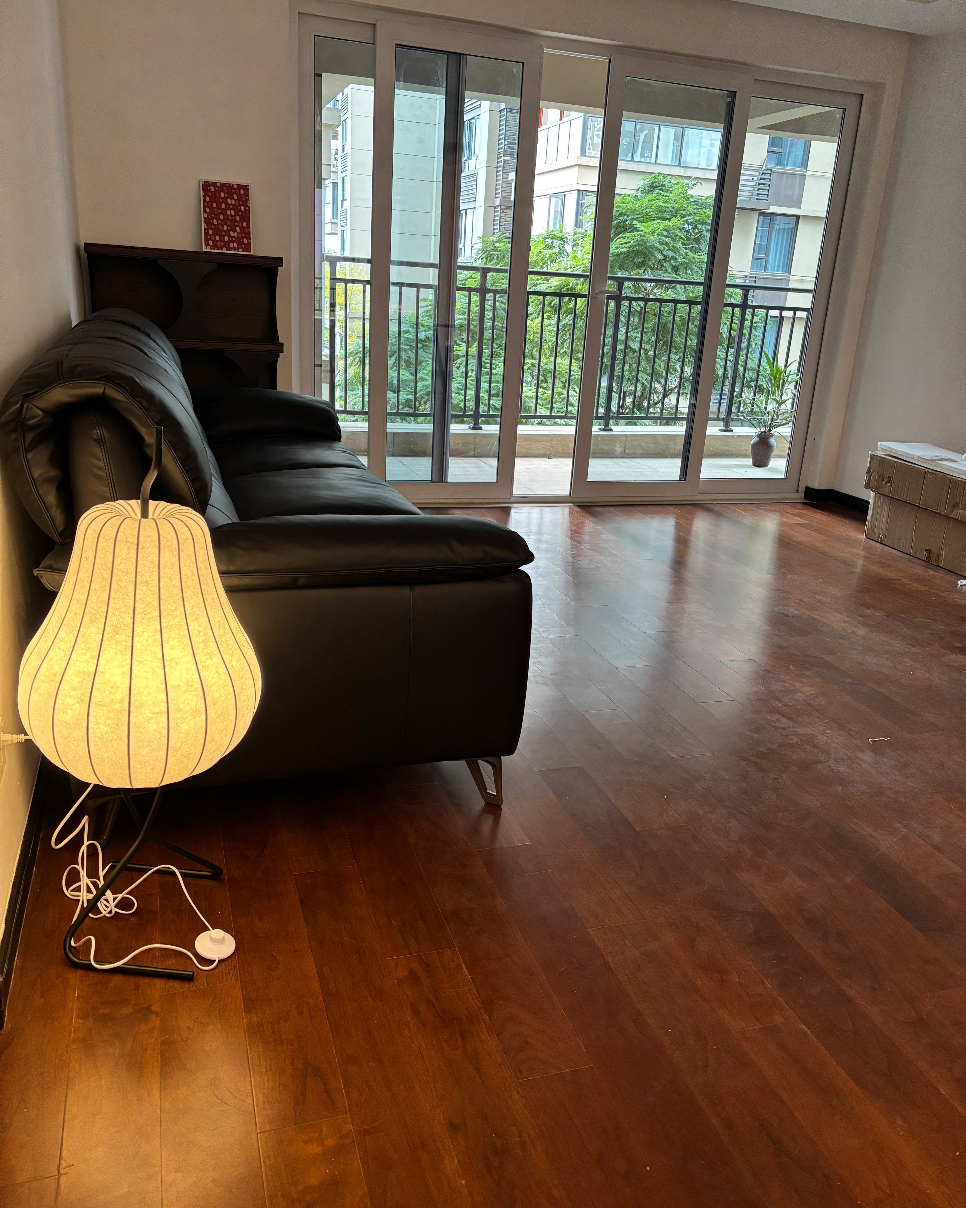 WOMO Pear Shaped Silk Floor Lamp - WM7126