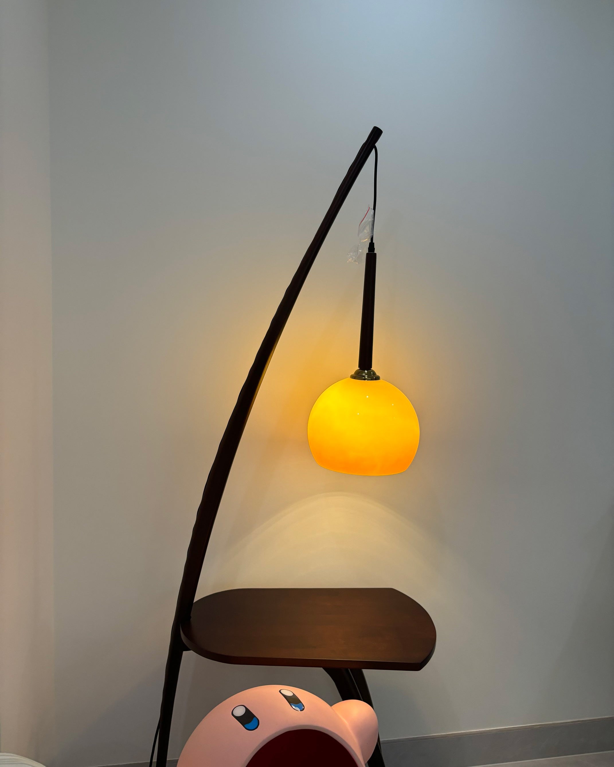 WOMO Wooden Hanging Floor Lamp with Table - WM7130
