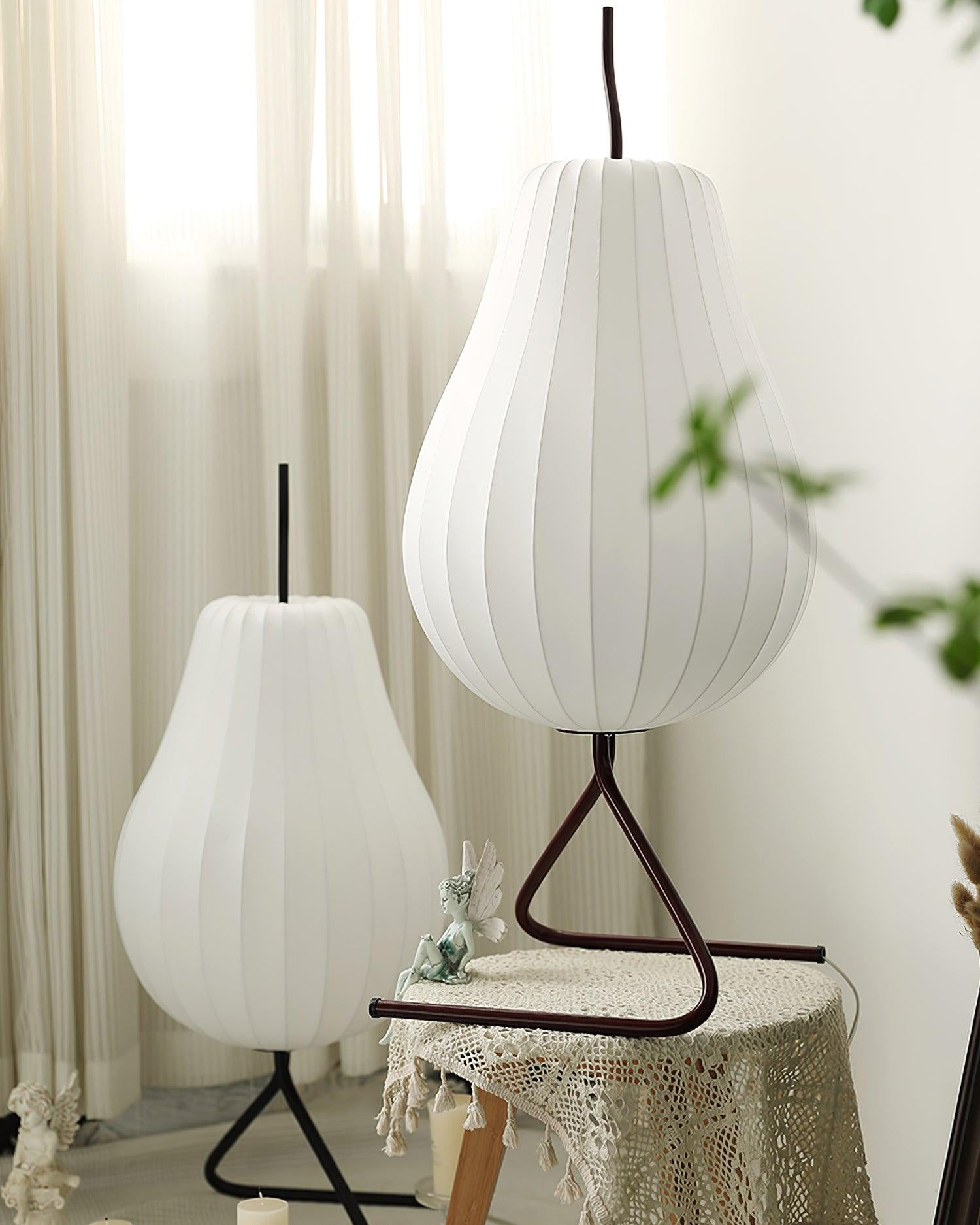 WOMO Pear Shaped Silk Floor Lamp - WM7126
