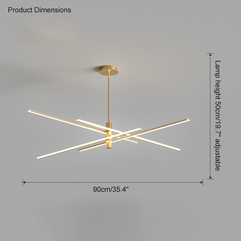 Lámpara de araña LED lineal ajustable WOMO-WM2026