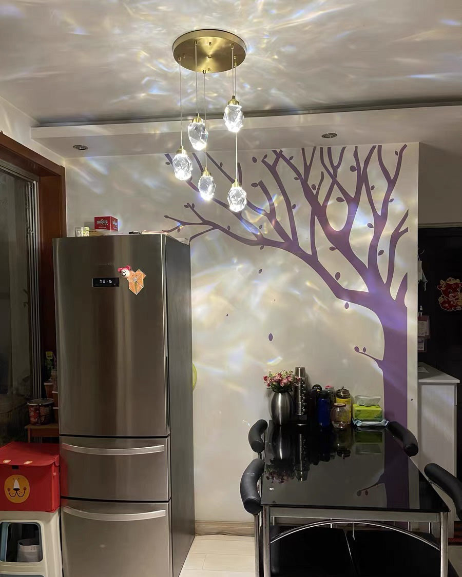 WOMO Lámparas Colgantes Cristal Múltiple Luces-WM2189