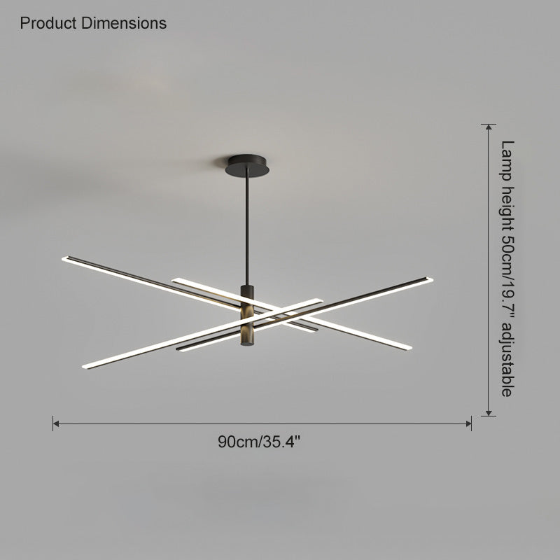 Lámpara de araña LED lineal ajustable WOMO-WM2026