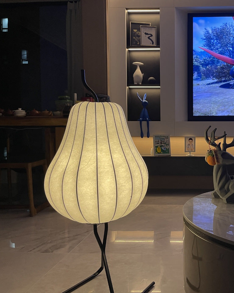 WOMO Pear Shaped Silk Floor Lamp - WM7126