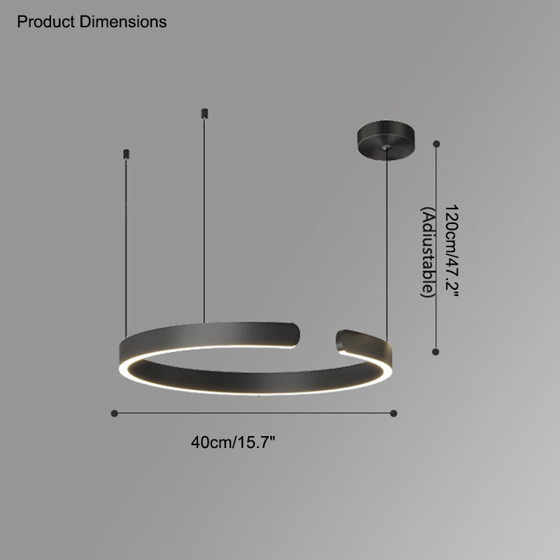 WOMO Lámparas Colgantes Anillo LED Negro/Dorado-WM2009