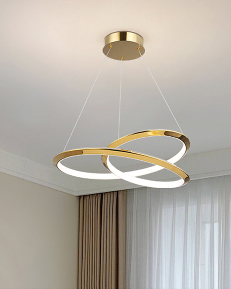 Lámpara de araña WOMO Gold Swirl-WM2707