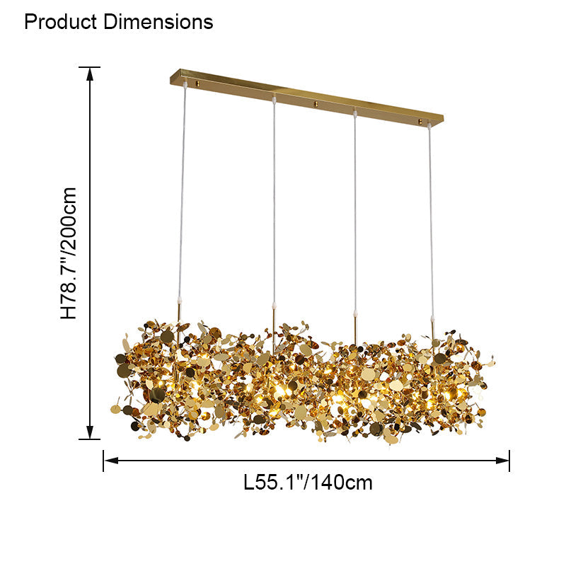 WOMO Multiple Hanging Lamps Cloud Silver/Gold-WM2042