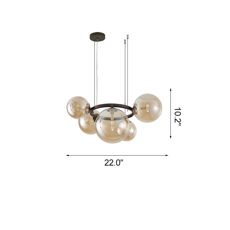 WOMO Lámparas Colgantes Colored Glass Ball Chandelier-WM2253