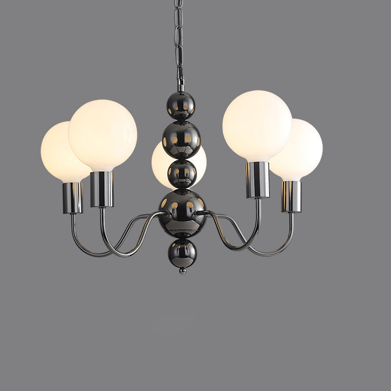 WOMO Lámparas Colgantes Brazo Negro con Globo de Cristal-WM2173