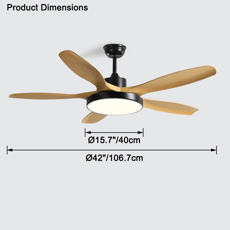 WOMO Ventiladores de techo con luz Reversible Escandinavo - WM5002