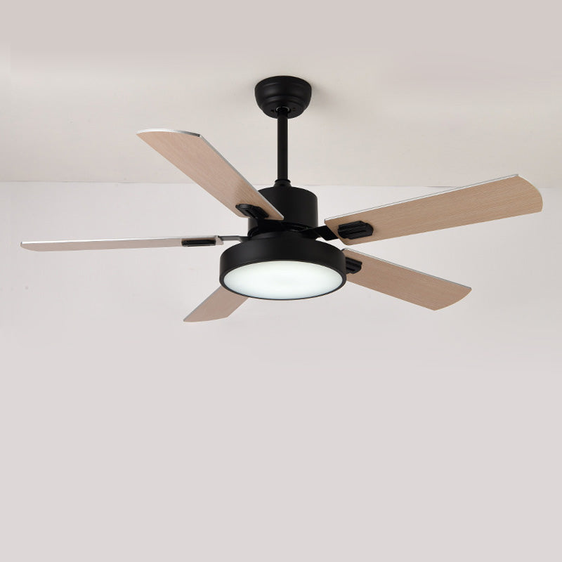 WOMO Ventiladores de techo con luz Moderna de Madera con 5 Aspas - WM5039