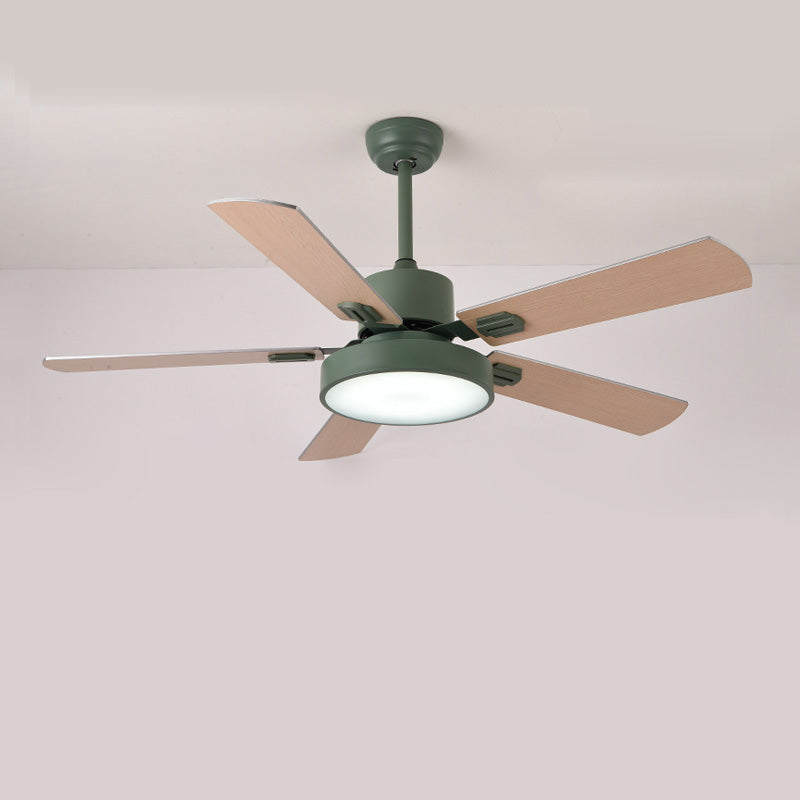 WOMO Ventiladores de techo con luz Moderna de Madera con 5 Aspas - WM5039