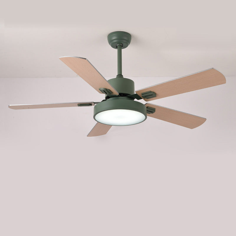 WOMO Ventiladores de techo con luz Moderna de Madera con 5 Aspas - WM5039