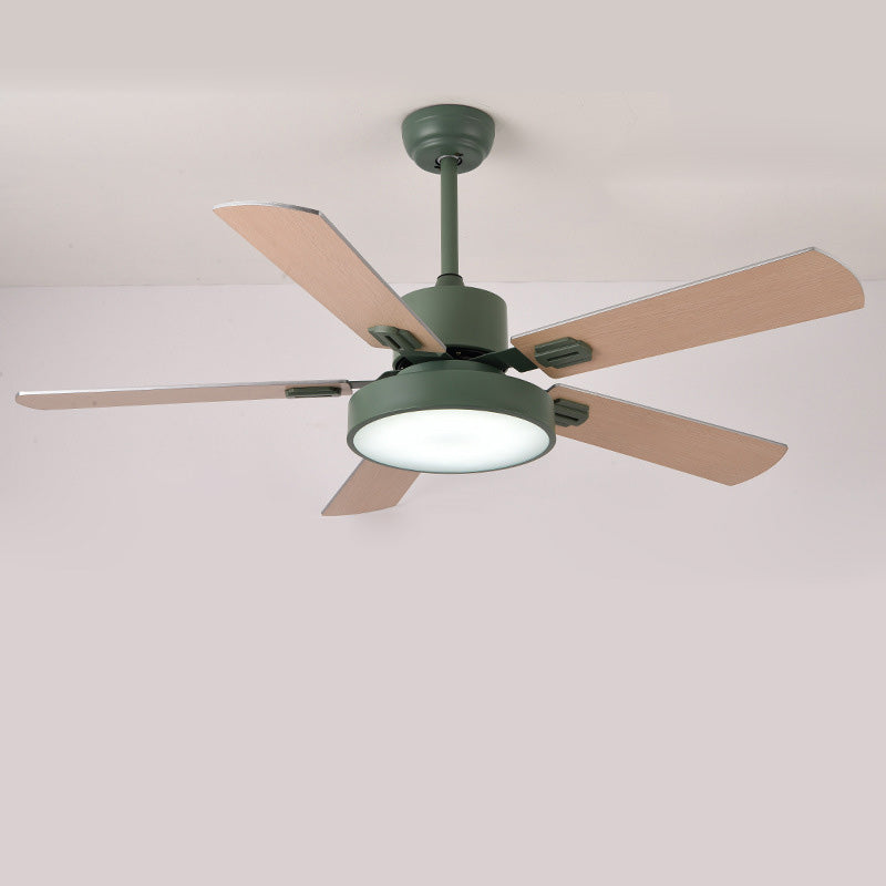 WOMO Ventiladores de techo con luz Moderna de Madera con 5 Aspas - WM5039