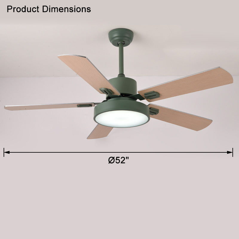 WOMO Ventiladores de techo con luz Moderna de Madera con 5 Aspas - WM5039