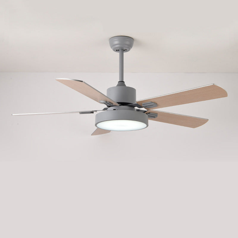 WOMO Ventiladores de techo con luz Moderna de Madera con 5 Aspas - WM5039