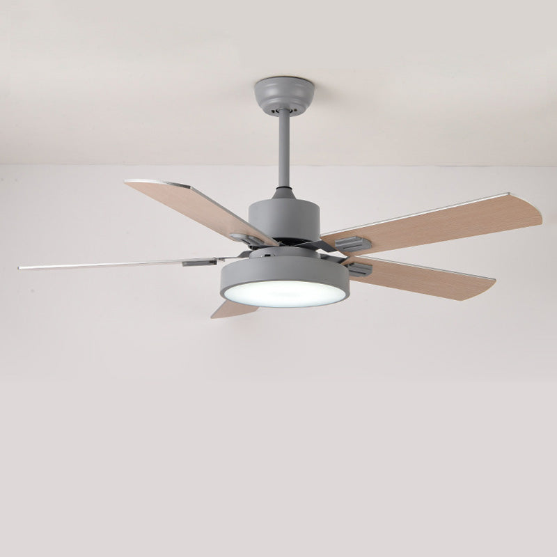 WOMO Ventiladores de techo con luz Moderna de Madera con 5 Aspas - WM5039