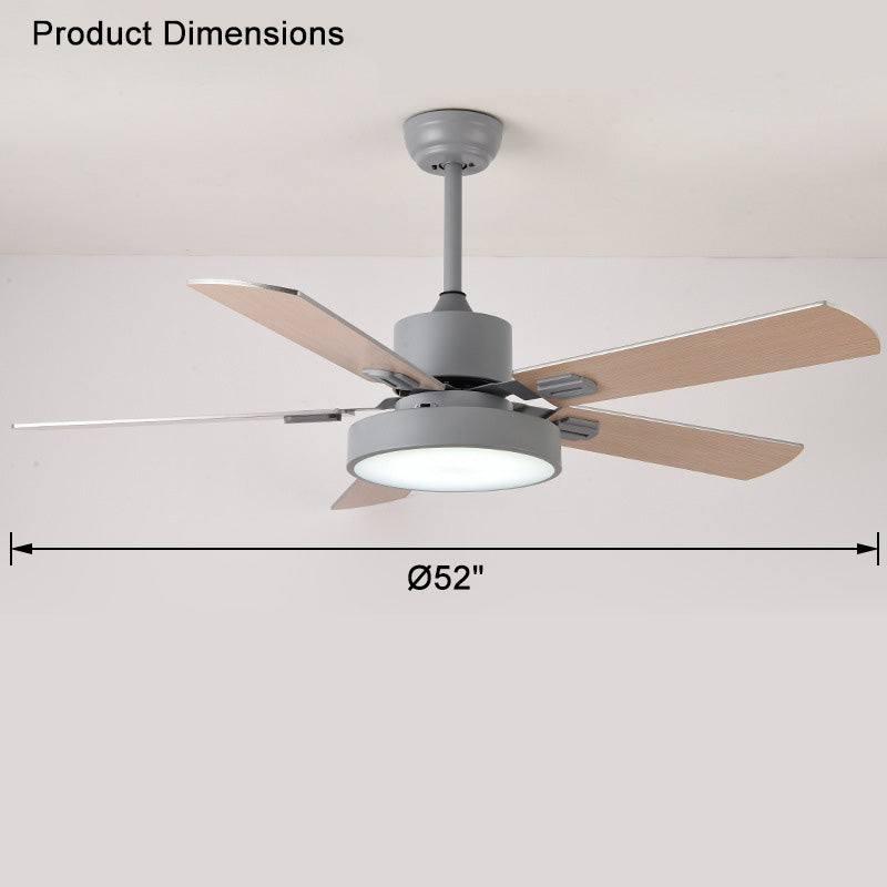 WOMO Ventiladores de techo con luz Moderna de Madera con 5 Aspas - WM5039