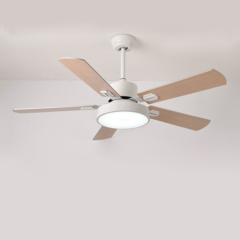 WOMO Ventiladores de techo con luz Moderna de Madera con 5 Aspas - WM5039