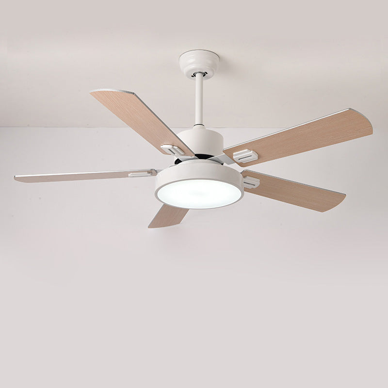 WOMO Ventiladores de techo con luz Moderna de Madera con 5 Aspas - WM5039