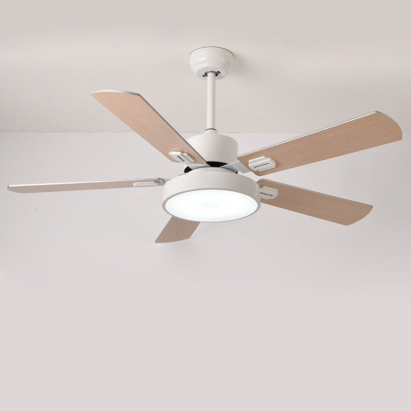 WOMO Ventiladores de techo con luz Moderna de Madera con 5 Aspas - WM5039
