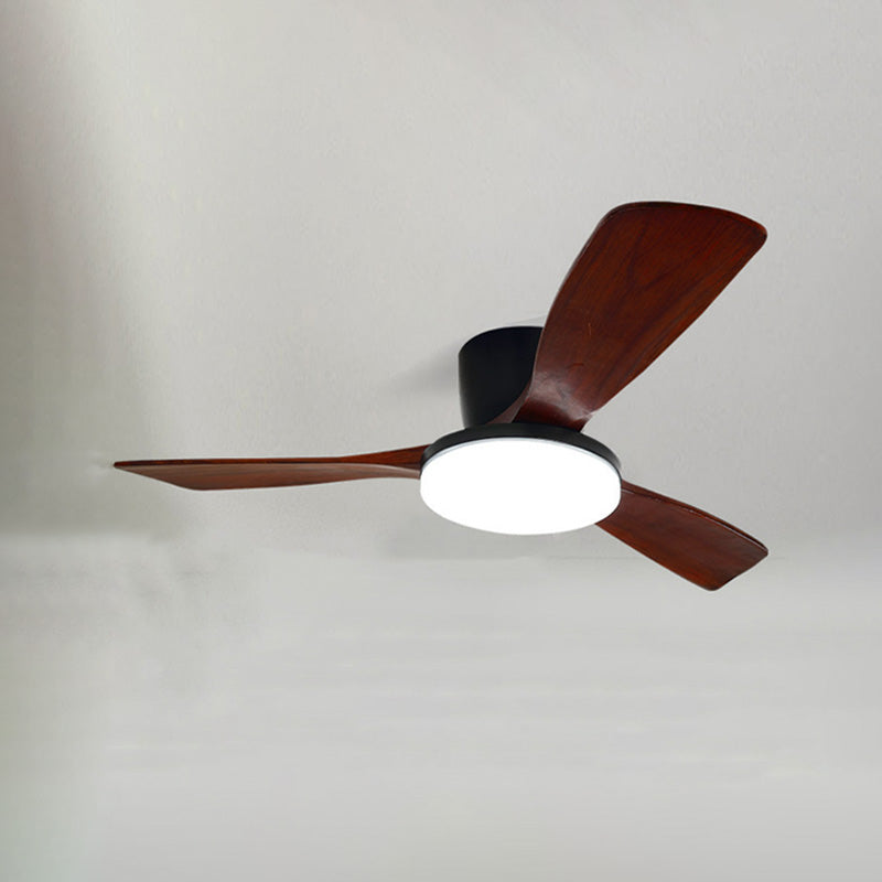 WOMO Ventiladores de techo con luz con 3 Aspas de Madera, Perfil Bajo - WM5058