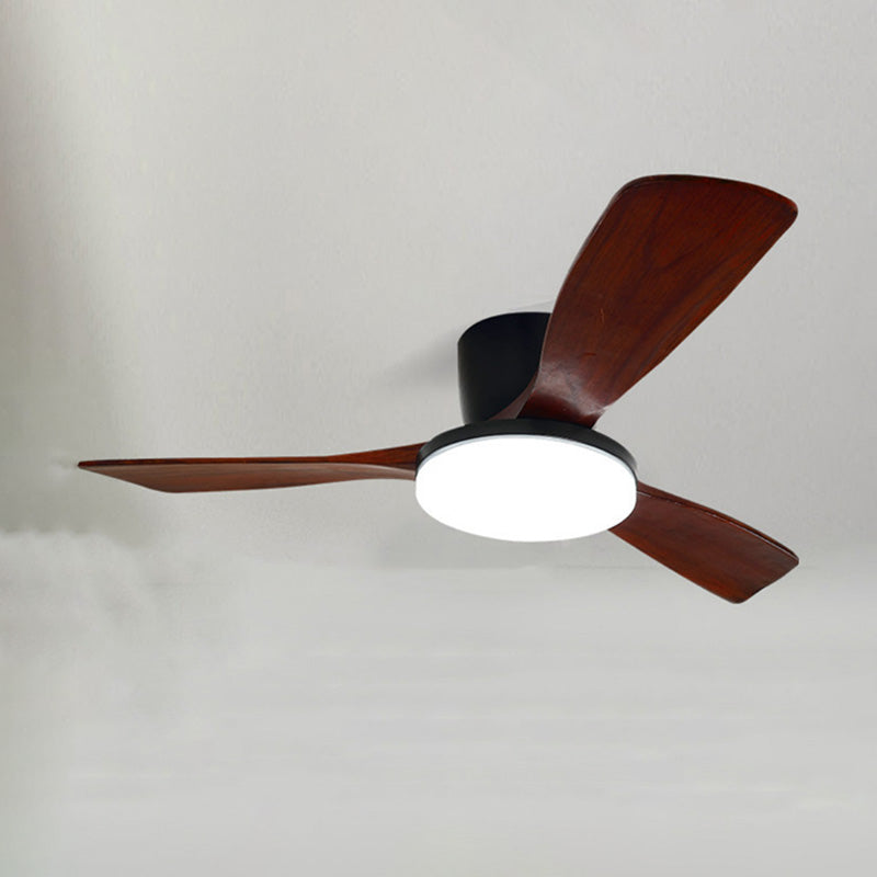 WOMO Ventiladores de techo con luz con 3 Aspas de Madera, Perfil Bajo - WM5058