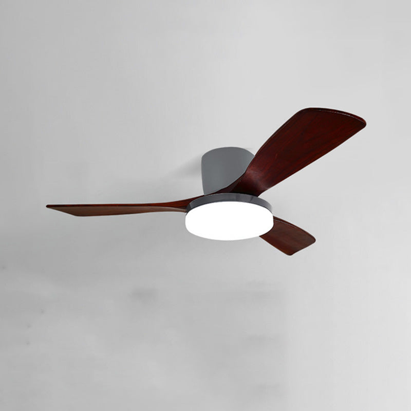 WOMO Ventiladores de techo con luz con 3 Aspas de Madera, Perfil Bajo - WM5058
