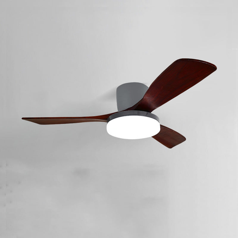 WOMO Ventiladores de techo con luz con 3 Aspas de Madera, Perfil Bajo - WM5058
