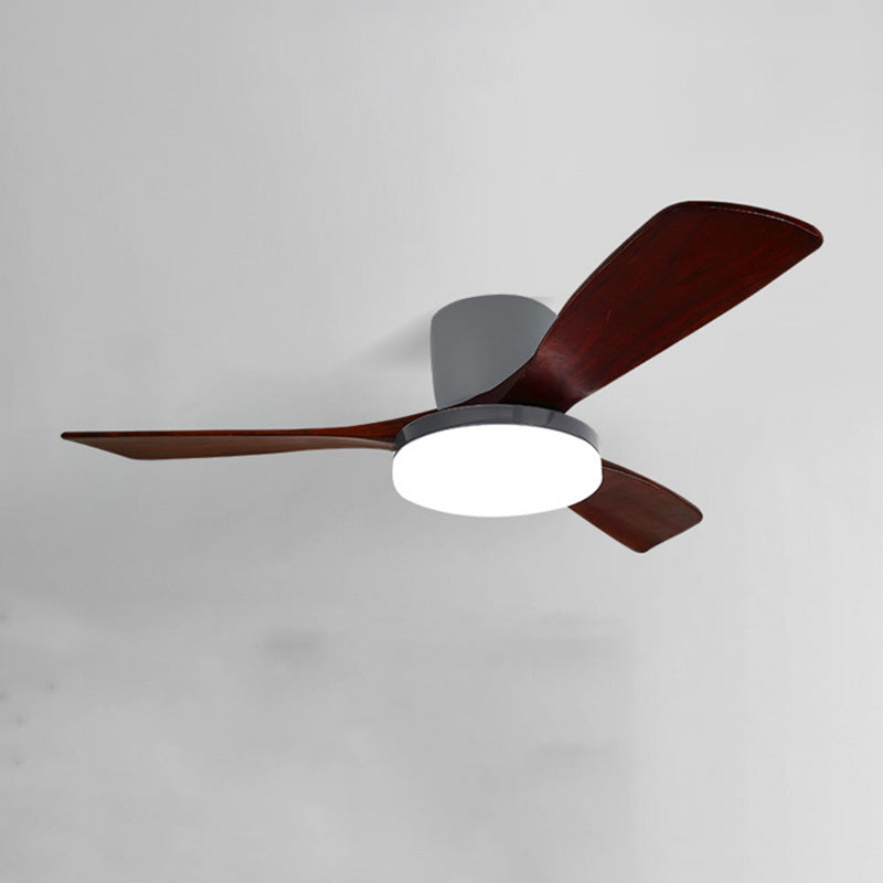 WOMO Ventiladores de techo con luz con 3 Aspas de Madera, Perfil Bajo - WM5058