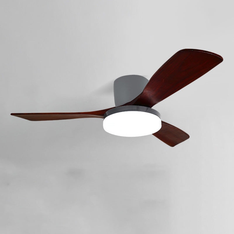 WOMO Ventiladores de techo con luz con 3 Aspas de Madera, Perfil Bajo - WM5058