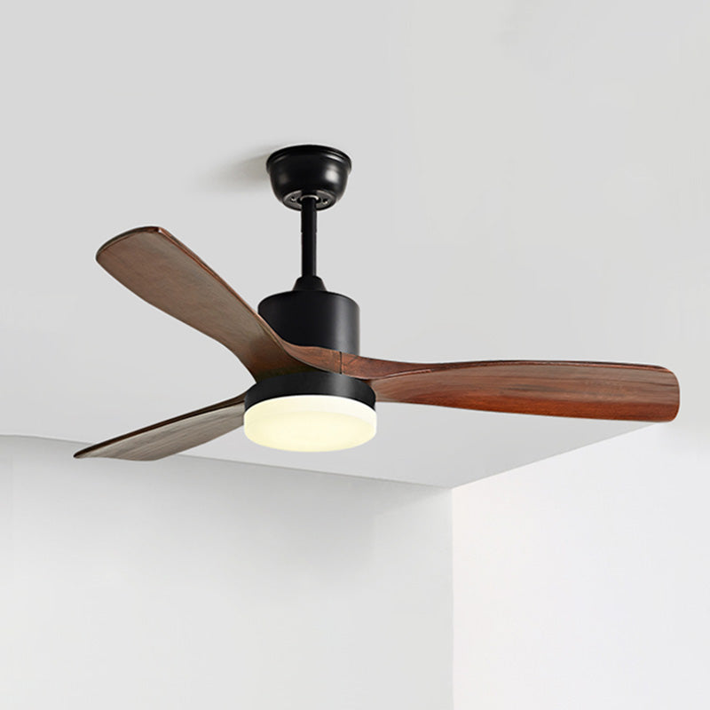 WOMO Ventiladores de techo con luz con 3 Aspas de Madera - WM5068