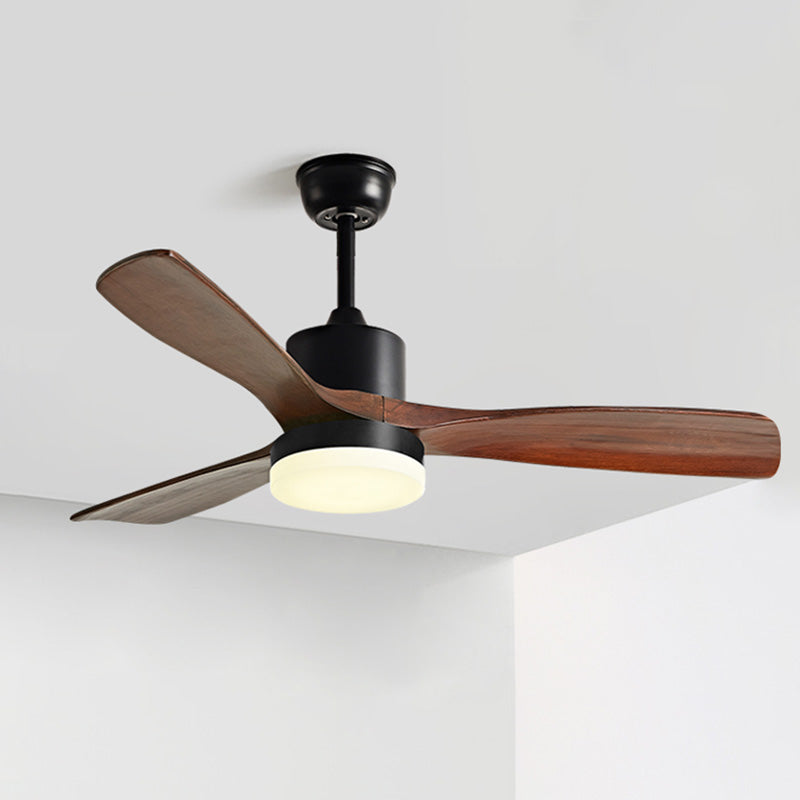WOMO Ventiladores de techo con luz con 3 Aspas de Madera - WM5068