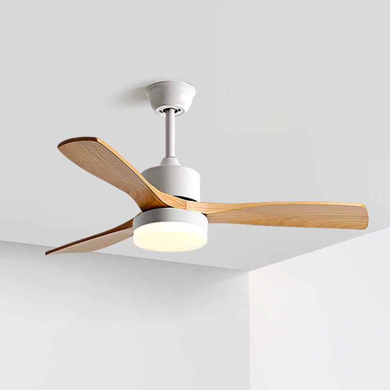WOMO Ventiladores de techo con luz con 3 Aspas de Madera - WM5068
