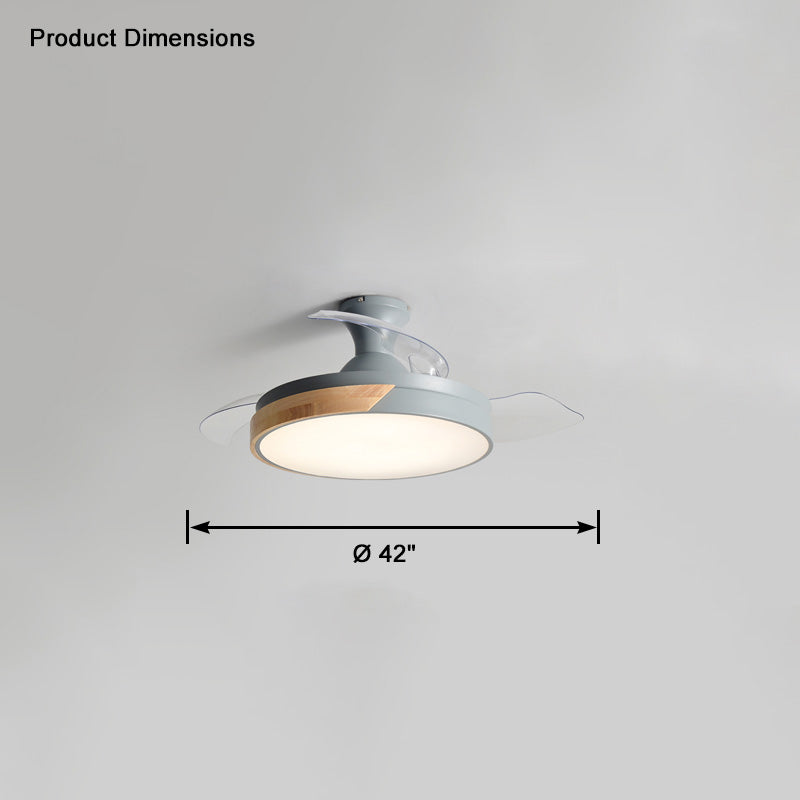 WOMO Ceiling Fans with Scandinavian Low Profile Light - WM5077