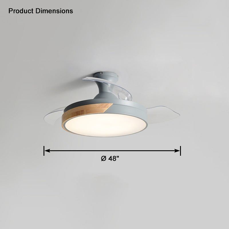 WOMO Ceiling Fans with Scandinavian Low Profile Light - WM5077