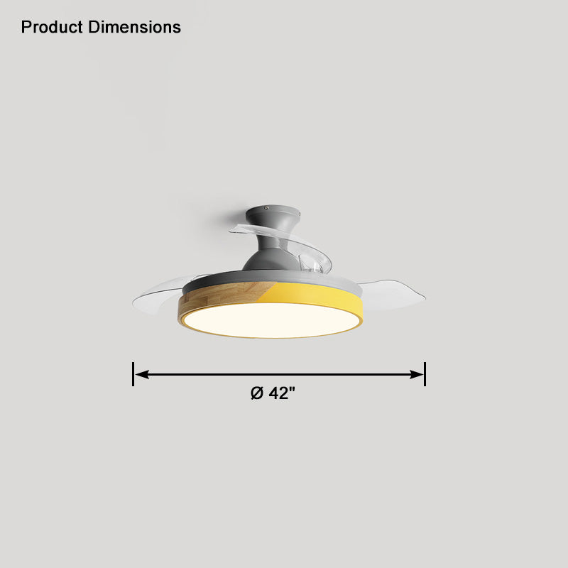 WOMO Ceiling Fans with Scandinavian Low Profile Light - WM5077