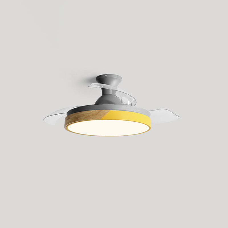 WOMO Ceiling Fans with Scandinavian Low Profile Light - WM5077