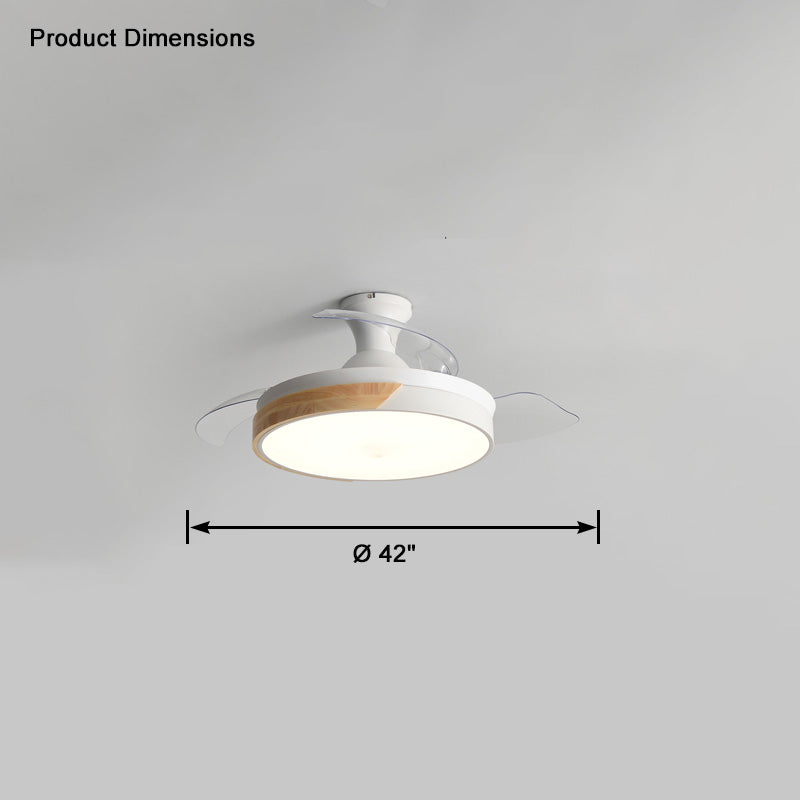 WOMO Ceiling Fans with Scandinavian Low Profile Light - WM5077
